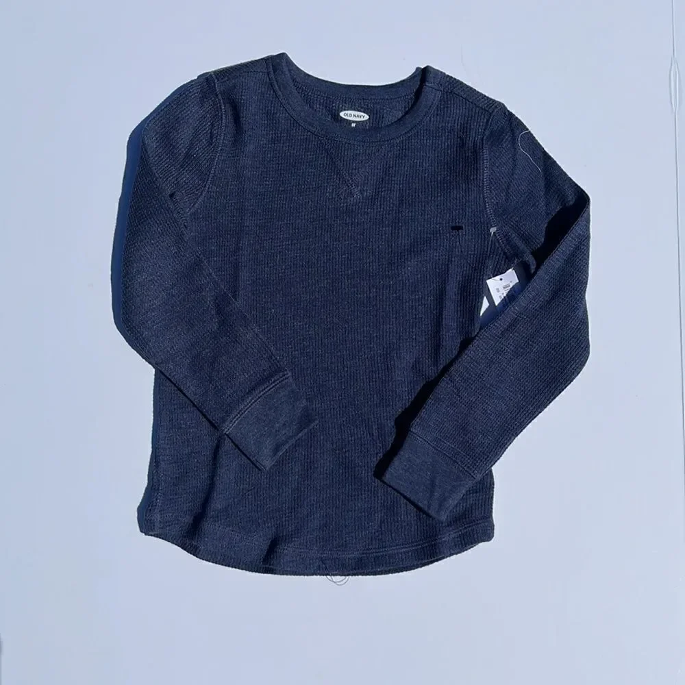 🔥4/$25 Old Navy Long Sleeve Thermal Navy Blue, 5t